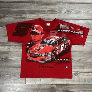 Vintage Y2K Kasey Kane Nascar AOP T Shirt